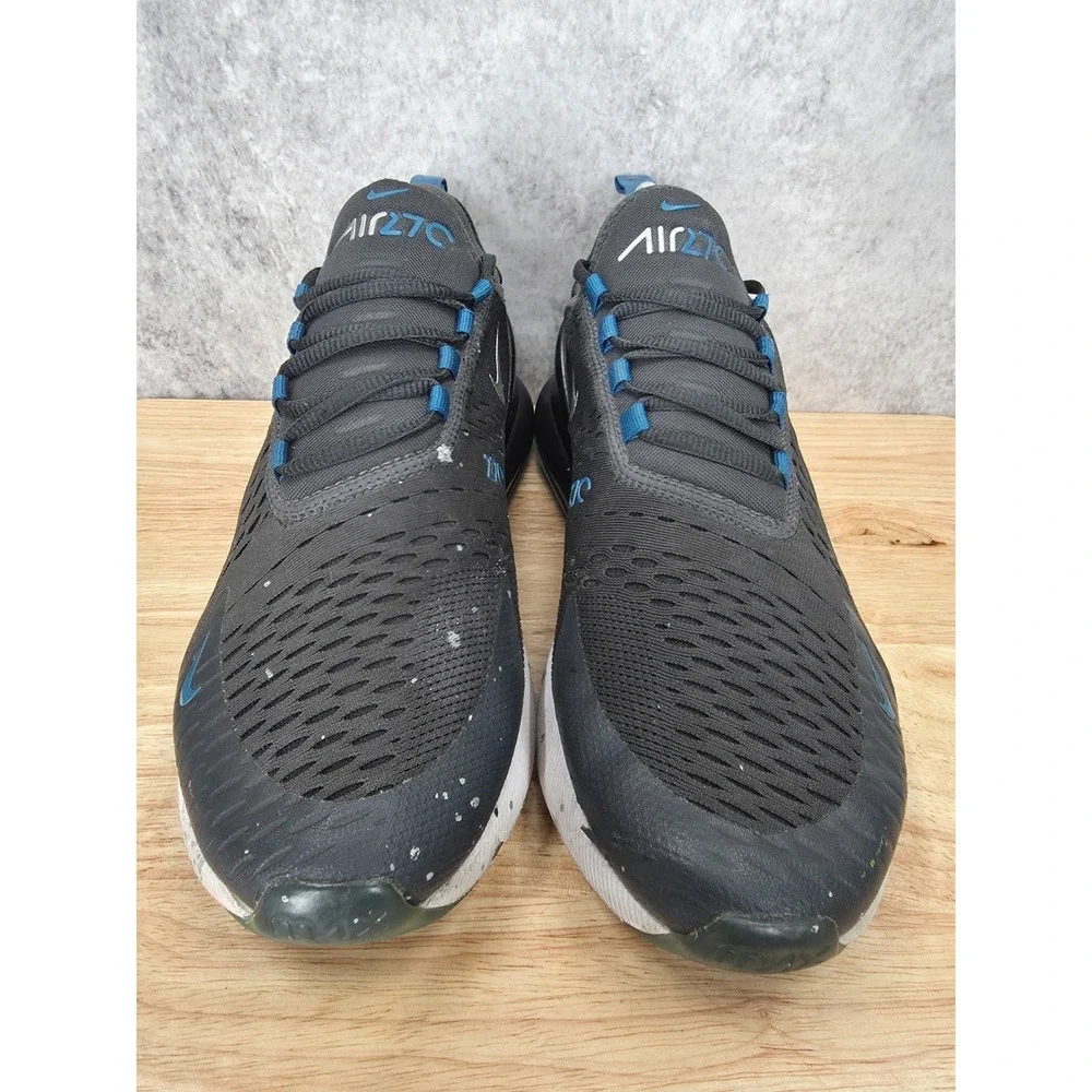 Nike Air Max 270 Running Shoes Mens 10 Anthracite Industrial Blue Sneakers *